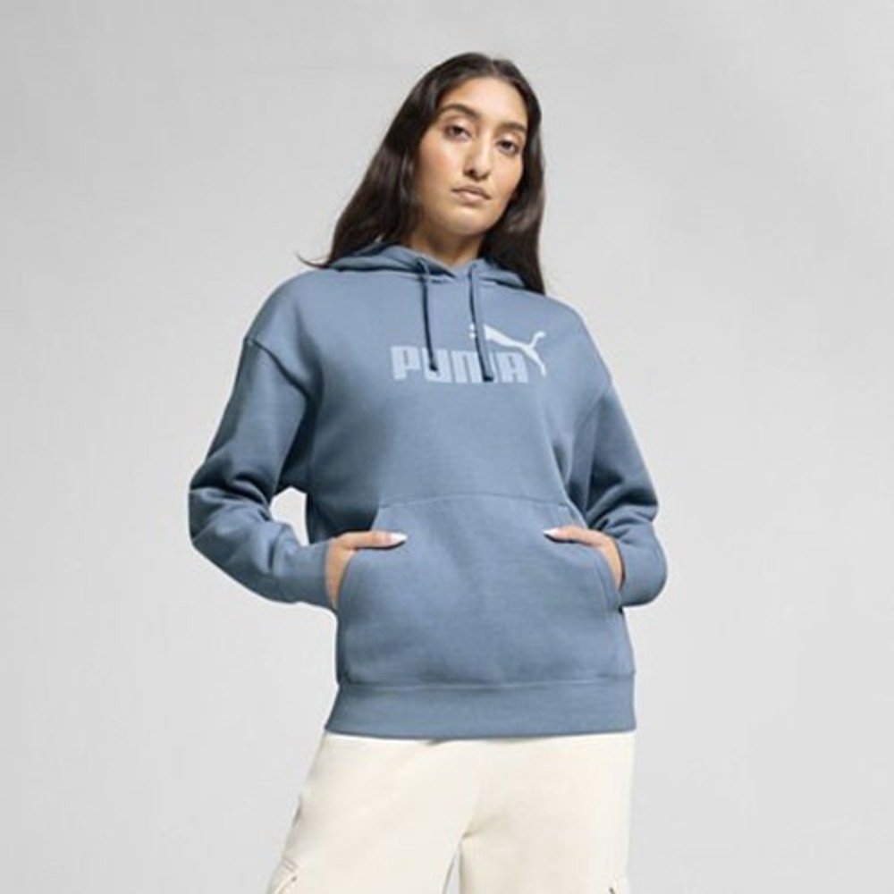 Puma Essentials 2 Color Logo Hoodie Cool Blue Fleece Pullover 690910 34 XXL - Picture 7 of 14